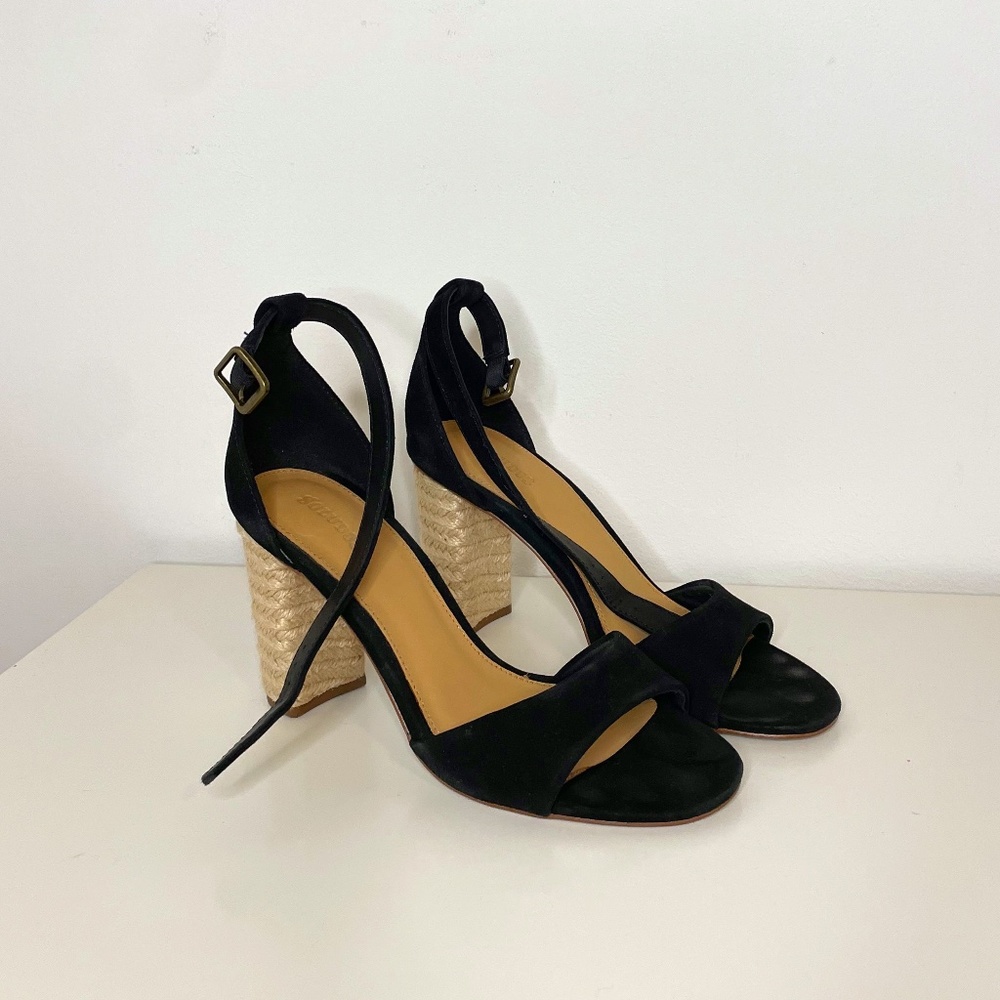 Soludos Tall Capri Heel - Black Leather
